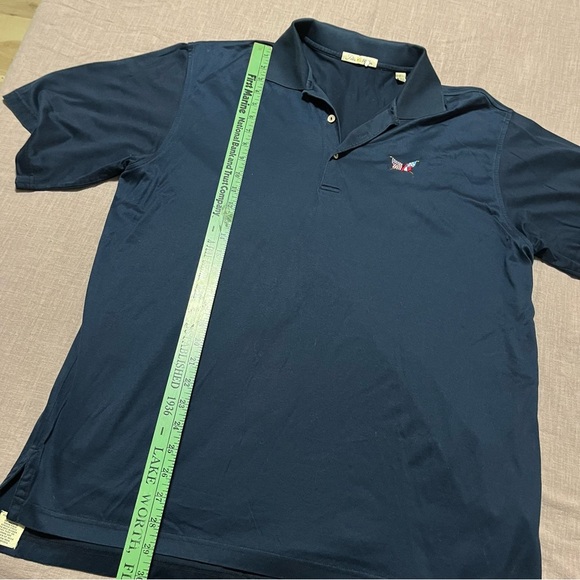 Early 2000s Peter Millar Navy Performance Polo Shirt Size Large luxury - Picture 8 of 8